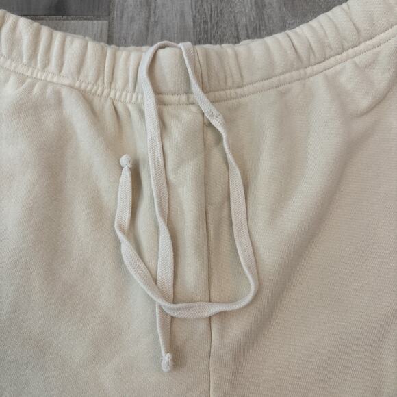 Daily Drills Cream Sweat Shorts Size XS/S Drawstring Pockets 4” In Cotton - Picture 2 of 11